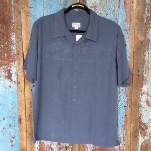 Honalua Blue Button Down Hawaii Shirt